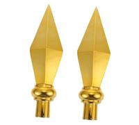 WEKADRIN 2 pièces Ornement de Sommet de Mât de Drapeau Aluminium Doré Accessoires Décoratifs Élégants pour Mât de Jardin et Salle de Conférence Faciles à Installer
