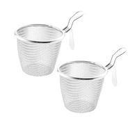 WEKADRIN 2 pièces Panier Filtre Acier Inoxydable pour Hot Pot Passoire Maille Fine Réutilisable pour Cuisson Nouilles et Friture Filtration Graisse et Impuretés Ustensile Cuisine Odeur