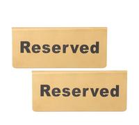 WEKADRIN 2 Pièces Panneaux Réservés Acier Inoxydable Signalisation de Réservation pour Tables et Chaises Décoration Mariage Banquet et Réception Panneaux de Table Dorés Élégants