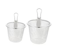 WEKADRIN 2 pièces Passoire à Nouilles Acier Inoxydable pour Hot Pot Filtre Alimentaire avec Poignée Pratique Égouttoir Pâtes et Maille Fine pour Cuisson et Friture