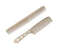 WEKADRIN 2 pièces Peigne Coiffant Acier Inoxydable Doré Ultra Fin et pour Coiffure Massage Chevelu et Répartition Uniforme Laque Adapté à Domicile et Salon Professionnel