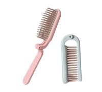 WEKADRIN 2 pièces Peigne de Coiffure Pliable Antistatique pour Massage Du Chevelu Peigne Boucles Voyage Rose et Bleu Accessoire Soins Capillaires Pratique et Portable