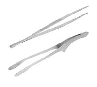 WEKADRIN 2 pièces Pince Barbecue Acier Inoxydable Pince Cuisine Inox Dérapante avec Tête Grainée pour Gril Buffet et Barbecue Plein Air