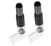 WEKADRIN 2 pièces Pinceau de Maquillage Voyage avec Flacon Pression Intégré Brosse Visage Douce et Précise Applicateur Compact pour Fond de Teint Protection Fuite et Usage Portable