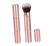 WEKADRIN 2 pièces Pinceau Maquillage Double Tête Rétractable Portable avec Capuchon Brosse Fond de Teint et Blush Multi-usage pour Visage et Joues Outil Compact pour Retouche Voyage