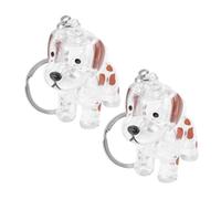 WEKADRIN 2 pièces Porte-clés Collecteur Poils Animaux Transparent Médaillon Commémoratif Chien Souvenir Accessoire Pratique et Sentimental pour Garder Cheveux et Moustaches de Compagnie