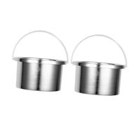 WEKADRIN 2 Pièces Pot Intérieur Aluminium pour Chauffe Cire Récipient de Remplacement Résistant à Haute Température Compatible avec Machine à Épiler pour Épilation Professionnelle