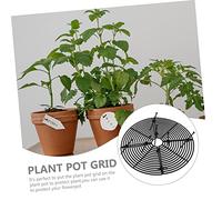 WEKADRIN 2 pièces Protection pour Pots de Fleurs Jardin de Couvercles Maille Noirs Protège Sol et Plante Animaux et Creusage Filet Respirant Ajustable pour Pot de Jardin et Intérieur