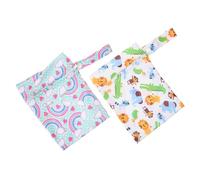 WEKADRIN 2 pièces Sacs à Couches Imperméables Réutilisables Sacs de Rangement Suspendus Lavables Organisateur Portable pour Articles Mouillés et Secs Accessoires Pratiques pour Maman