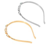WEKADRIN 2 Pièces Serre-tête Serpent Métal Bandeau Fin Chic Doré et Argenté Accessoire Cheveux Gothique Antidérapant pour Mariages et Soirées Élégantes
