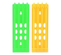 WEKADRIN 2 pièces Support pour Anneaux de Pigeon Rack à Quatre Colonnes Stable pour Rangement de Bagues de Pied Lot de Jaune et Vert Accessoires Pratiques pour Élevage et Gestion de