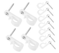 WEKADRIN 20 ensembles Outdoor String Light Hooks With Screw Fastening Plastic And Metal Hanging Clips For Festival Decorations Easy Installation
