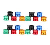 WEKADRIN 20 pièces Anneaux de Pied Aluminium pour Pigeons Bagues Légères et Réutilisables pour Identification Volaille et Oiseaux Multi Couleurs Noir Rouge Or Bleu Vert