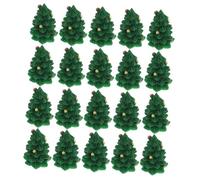 WEKADRIN 20 Pièces Breloques Résine Sapin de Noël Décorations Miniatures DIY Accessoires pour Téléphone et Artisanat Créatif