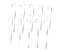 WEKADRIN 20 Pièces Lot de Crochets Métalliques Argentés pour Étiquettes de Plantes Supports Solides Métal avec Pointe Recourbée pour Jardin Balcon Pots et Jardinières Dextérieur
