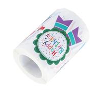 WEKADRIN 200 Pièces Autocollants Badge Anniversaire pour Décoration Gâteau Tenues Fête Garçon Fille Albums Photos avec Adhésif et Design Unique