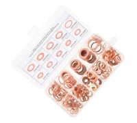 WEKADRIN 200 pièces Rondelles Cuivre Assortiment Joint Étanchéité Plats pour Bouchon Vidange avec Boîte de Rangement Joint Détanchéité Huile et Facile à Installer