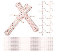 WEKADRIN 2000 pièces Attaches pour Sacs Kraft Blanc avec Motif Cœur Liens de Fermeture Flexibles et Solides pour Emballage Friandises Bonbons et Snacks Utilisation Polyvalente pour