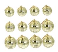 WEKADRIN 24 Pièces Boule Décorative avec des Balles Décorer Décor De Noël Sapin De Noel Pendaison Décorations De Noël Ornements Globe Joyeux Description pour Un Verre Doré