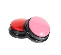 WEKADRIN 2pièces Boutons Interactifs pour Chien Enregistrement Vocal Jouet Amusant Communication Animale Rouge Rose