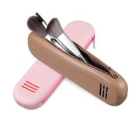 WEKADRIN 2pièces Étui à Pinceaux Silicone Trousse De Rangement Portable pour Outils De Maquillage Zippée Et Multifonctionnelle Idéale pour Pinceaux Et Accessoires Cosmétiques