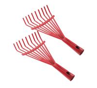 WEKADRIN 2pièces Râteau De Jardin Acier avec Confortable Outil De Ramassage pour Adapté Aux Pelouses Et Construction pour Aménagement Paysager