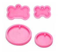 WEKADRIN 3 Ensembles Moule Silicone Pour Porte Clés Forme Dos De Chien Moule À Gâteau Diy Pour Décoration De Gâteau 4 Pièces * 3