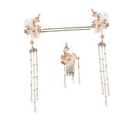 WEKADRIN 3 pièces Kit Accessoires Cheveux Chinois Alliage Fourchette et Peigne Décoratifs pour Mariage Fête et Cosplay Épingles Élégantes pour Femmes et Filles