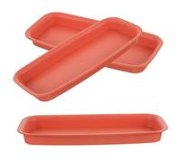 WEKADRIN 3 Pièces Lot de Plateaux Rectangulaires Fuite Plastique pour Pots de Fleurs Récipient de Collecte pour Plantes Dintérieur et Extérieur Support Pot Fleur Réutilisable Protection Sol