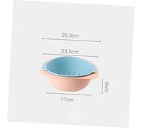 WEKADRIN 3 pièces Panier Égouttoir Double Couche Plastique Multifonction pour Fruits et Légumes Drainage Rapide Design Gain de Place Poignée Latérale Ergonomique Usage Cuisine Polyvalent
