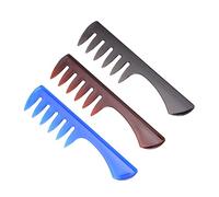 WEKADRIN 3 pièces Peigne Coiffure Homme Professionnel à Dents Larges Massage Chevelu Doux Antistatique pour Usage Salon et Domicile pour Répartir Spray Coiffant