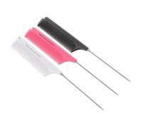 WEKADRIN 3 Pièces Peigne Queue de Rat Acier Extensible Peigne Coiffant Professionnel Antistatique pour Salon et Usage Personnel Coiffure et Massage