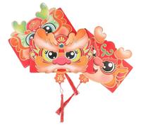 WEKADRIN 3 Pièces Pochettes Rouges Chinoises Pliables Compartiments Motifs Nouvel An Lunaire Dragon Année Enveloppes pour Festival et Mariage Design et Pratique