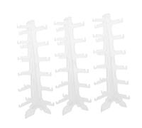 WEKADRIN 3 Pièces Présentoir Lunettes Transparent Support Rangement Solaire et Optique Étagère Compartiments Polyvalente pour Exposer Lunettes de Soleil et Montures Chez Soi ou Boutique