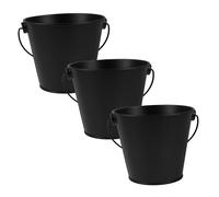 WEKADRIN 3 pièces Seau à Graisse de Barbecue Tôle Robuste Collecteur Huile pour Grillades Extérieures Accessoire Pratique pour Récupérer Huile et Graisse