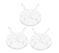 WEKADRIN 3 Pièces Support de de Balles Acrylique Transparent Support Portable et pour Baseball Tennis Softball et Golf Facile à sans Outils