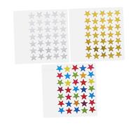 WEKADRIN 30 Feuilles Autocollants Étoiles Récompense Brillants Dorés Argentés et Colorés pour Stickers Auto Adhésifs Faciles à Coller pour Tableau de Mérite et Activités Scolaires