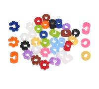 WEKADRIN 36 Étiquettes Silicone pour Verre à Vin Multicolores - Identificateurs Réutilisables pour Fête, 12 Motifs en Trèfle, 12 Marqueurs, 12 Anneaux C - Décoration Pratique pour Cocktail