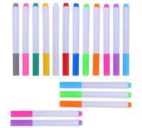 WEKADRIN 36 Pièces Lot de 36 Marqueurs pour Tableau Noir et Blanc Effaçables à Sec, Feutres à Craie Liquide Lavables, 12 Couleurs Vives, Pointe Fine, pour Tableaux, Vitrines et Menus de