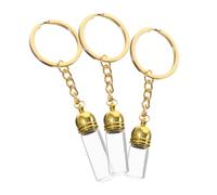 WEKADRIN 3pièces Flacons Pour Huiles Essentielles Verre Porte-clés Petites Bouteilles Vides Décoration à Suspendre