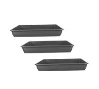 WEKADRIN 3pièces Plateaux De Jardinière Carrés Plastique Récupérateurs Eau pour Pots De Fleurs Soucoupes pour Plantes Intérieur Et Extérieur