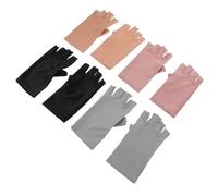 WEKADRIN 4 paires Protection UV pour Manucure sans Doigts Spandex Confortable Anti-soleil pour Femmes Protection Mains Lors Pose de Gel et Activités Extérieures