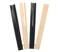 WEKADRIN 4 Pièces Cadre Éventail Pliable Bambou et Bois Matériel DIY pour Fabrication Éventail Traditionnel Ribs Solides pour Créations Artisanales et Événements Culturels