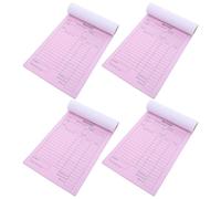 WEKADRIN 4 Pièces Carnet de Bons de Commande 2 Volets sans Carbone en Papier, Double Exemplaire pour Petites Entreprises et Restaurants, Format Pratique avec Colonnes Multiples