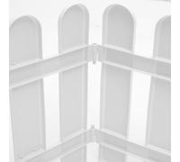WEKADRIN 4 pièces Clôture de Jardin Blanche Plastique Bordure Décorative pour Pelouse Bordure de pour Cour Balcon et Jardin