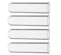 WEKADRIN 4 pièces Lot de Tubes à Essai Verre pour Propagation Hydroponique Vase Soliflore Transparent pour Petites Plantes Décoration Élégante pour Maison et Bureau et Polyvalent