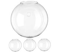 WEKADRIN 4 pièces Lot de Vases Muraux Verre Transparent Jardinières Suspendues pour Propagation Hydroponique Décoration Murale Élégante pour Plantes Intérieur Salon Bureau