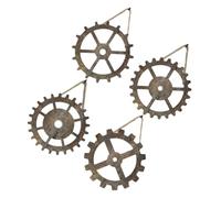 WEKADRIN 4 Pièces Lot D'engrenages Muraux Rétro En Bois Art Mural Industriel Léger Et Compact Accessoires Pour Intérieur Maison Style Steampunk