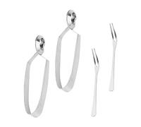 WEKADRIN 4 pièces Lot Pince et Fourchette Escargot Acier Inoxydable Prise Stable et Ergonomique Couverts pour Fruits de Mer et Moules pour Dîner Escargots et Crustacés