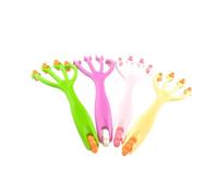 WEKADRIN 4 pièces Massage à Quatre Griffes Outil de Massage Corporel Manuel pour Tête Dos et Jambes Stimulation des Points Acupuncture Portable et Pratique Couleurs Couleur Aléatoire